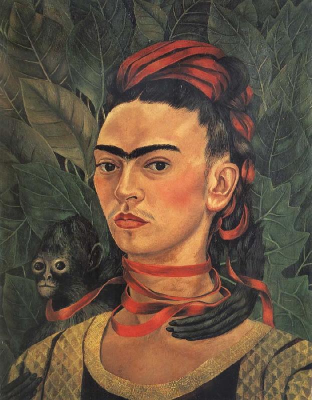 Frida Kahlo Self-Portrait with Monkey